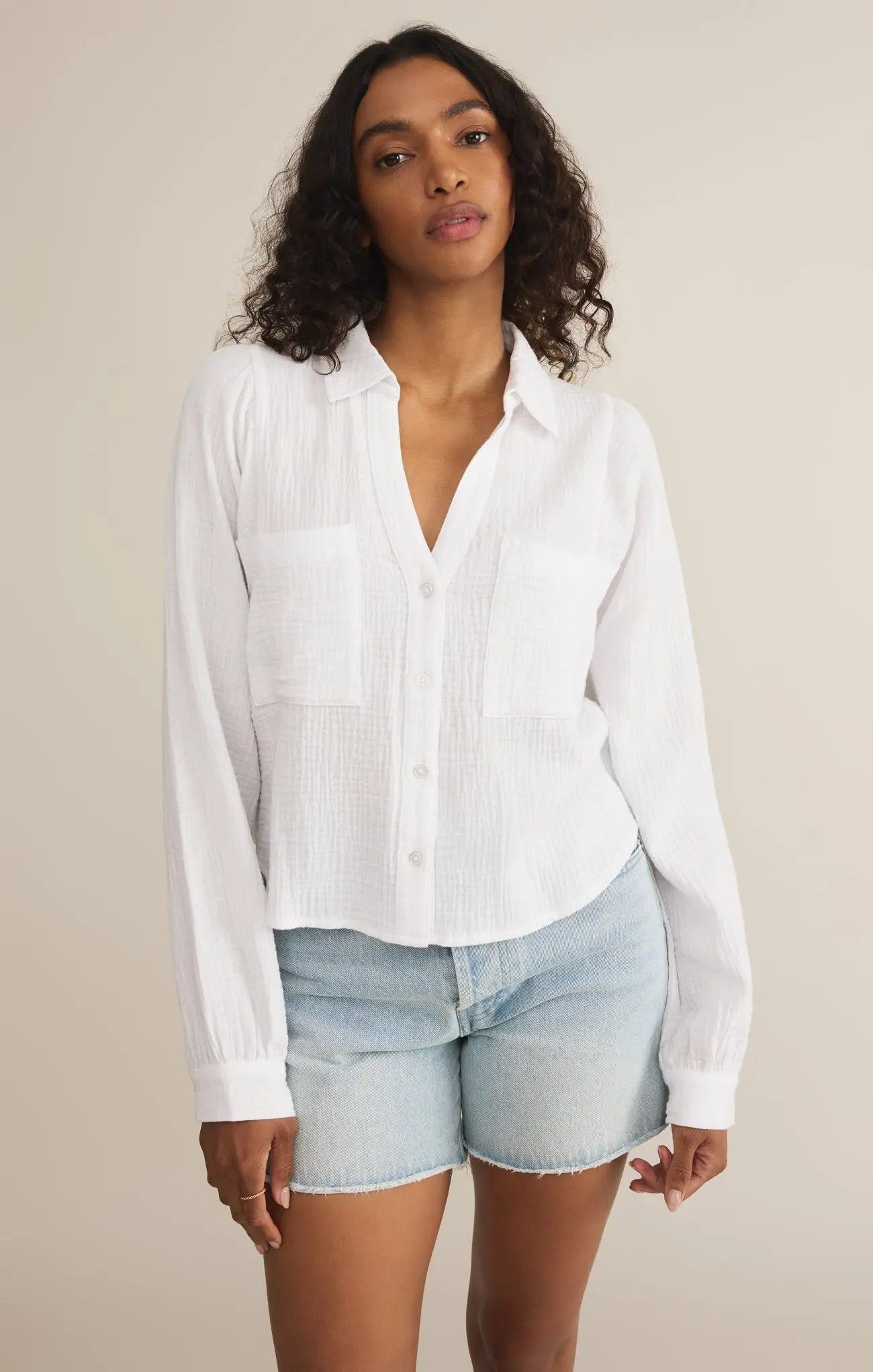 Campo Button Up Gauze Top Z Supply