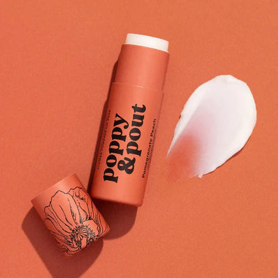 Pomegranate Peach Lip Balm Poppy & Pout