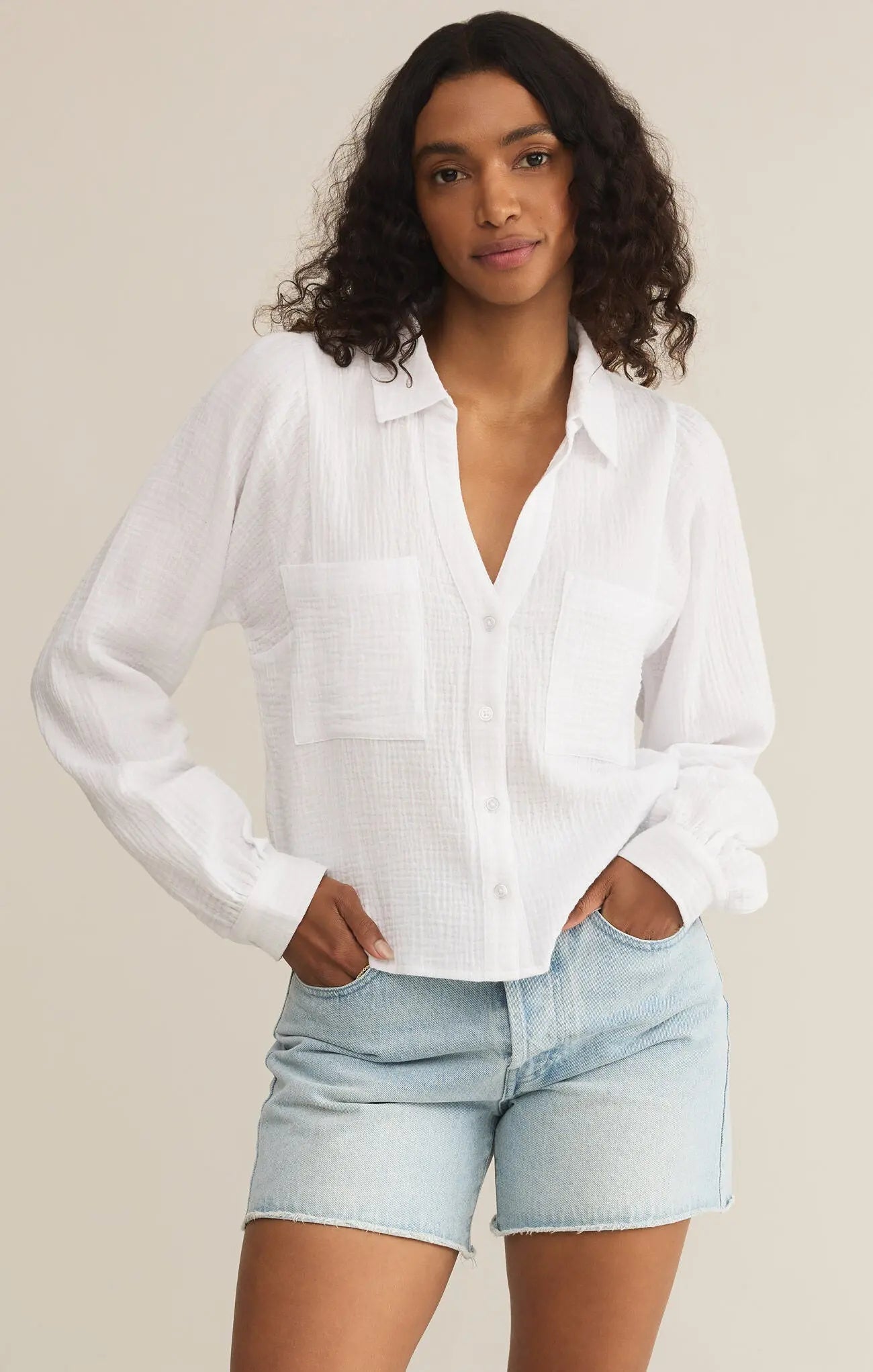 Campo Button Up Gauze Top Z Supply