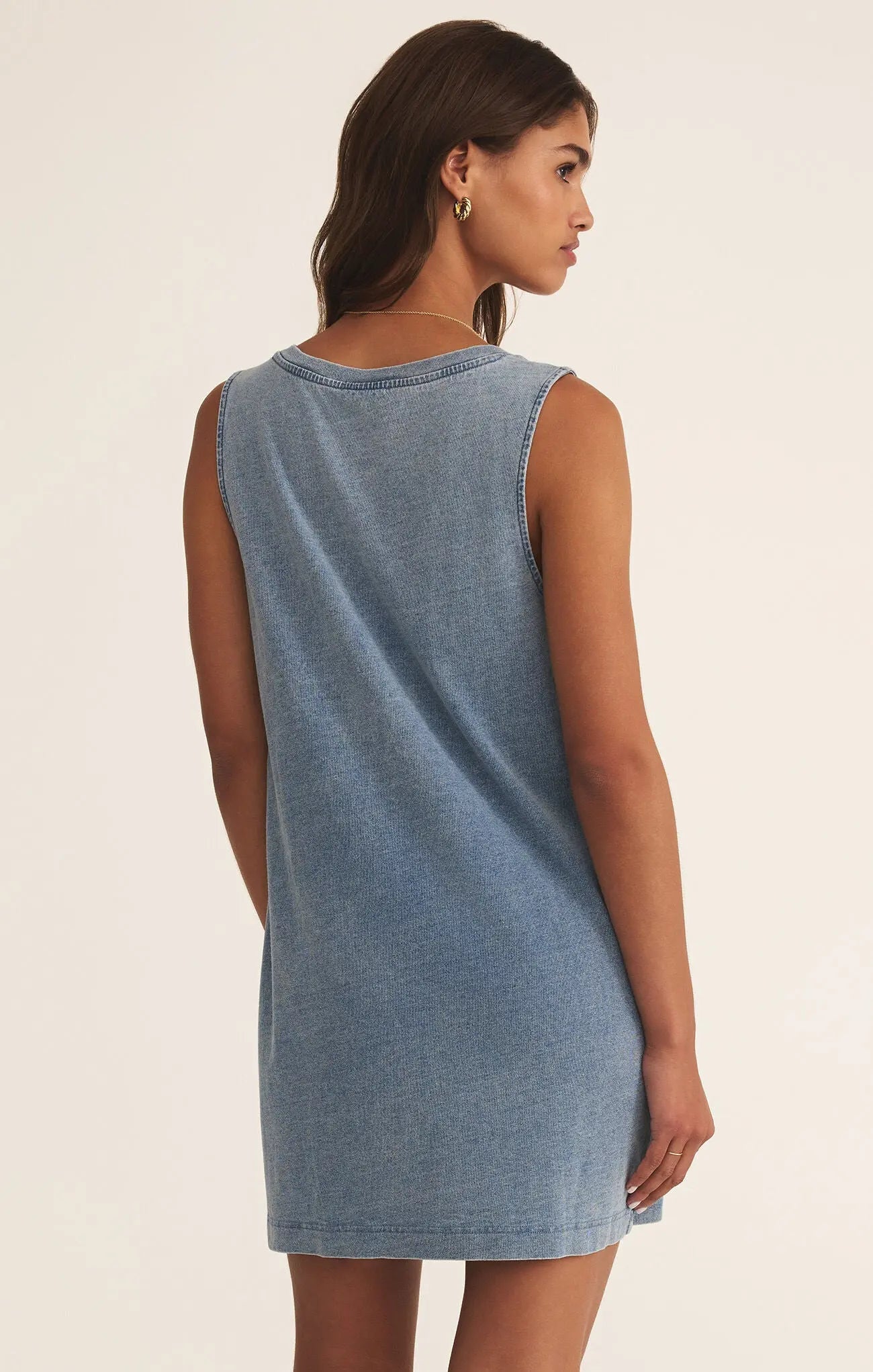 Sloane V-neck Knit Denim Dress Z Supply